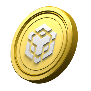 En la zona de confianza de la comunidad, elemento decorativo de la moneda BNB de Binance